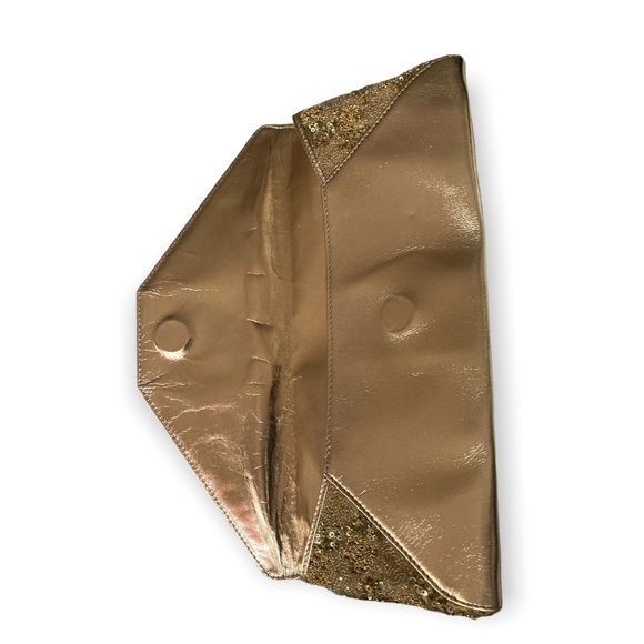 HTF Deepa Gurnani X Accessories Council Rose Gold Envelope Clutch Purse Bag - Picture 5 of 12